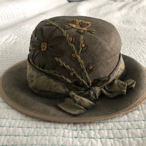 Louise Green Decorated Hat
